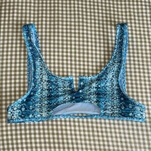 Frankie's Bikinis Blue Snake Print Bikini